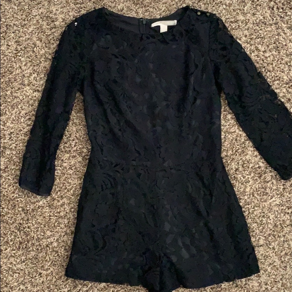 black long sleeve romper